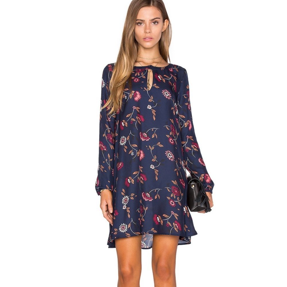 Cupcakes & Cashmere Navy Floral Dress